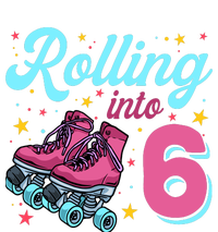 6th Birthday For Girl Roller Skates Rolling Into 6 Short Acrylic Beanie