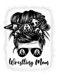 Wrestling Mom Gift Messy Bun Wrestle Wrestler MotherS Day Cool Gift T-Shirt