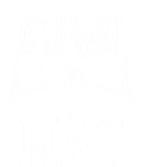 Wrestling Mother My Heart Is On That Mat Wrestling Funny Gift Tall Hoodie