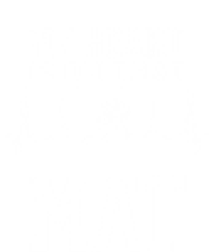 Wrestling Mother My Heart Is On That Mat Wrestling Funny Gift Tall Hoodie