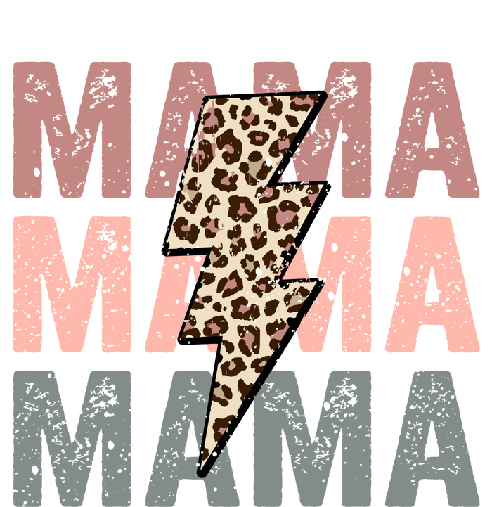 Retro Mama Leopard Mama Ladies Long Sleeve Shirt