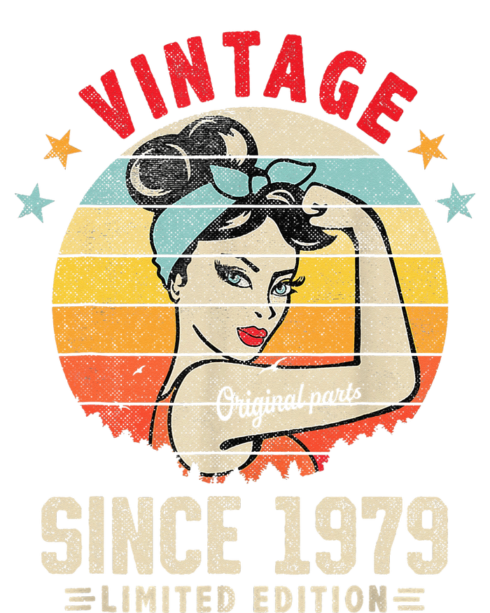 Vintage 1979 45th Bday Funny 45 Year Old Birthday Women’s Perfect Tri Rocker Tank