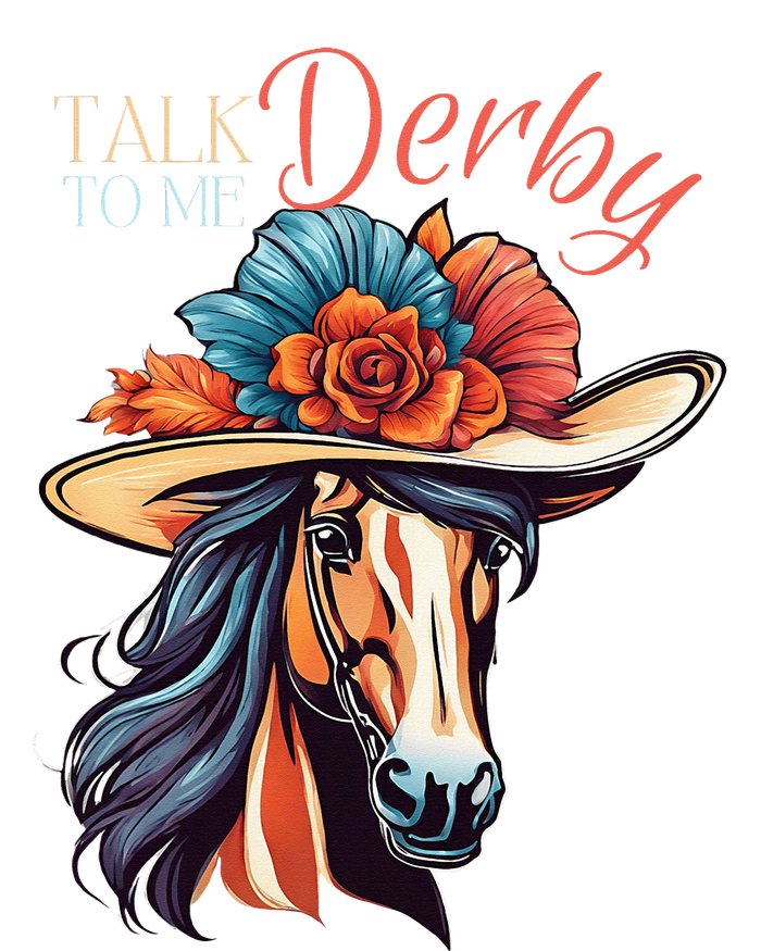 Talk Derby To Me Horse Racing Lover On Derby Day Womens Funnel Neck Pullover Hood