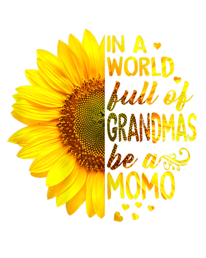 In A World Full Of Grandmas Be Momo Sunflower Striped Beanie with Solid Band