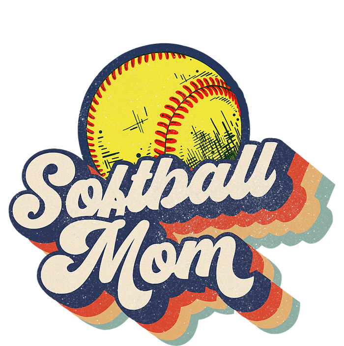 Vintage 70s Style Design Softball Mom Hoodie