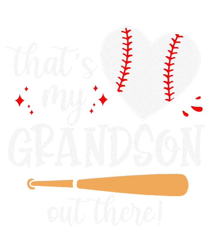 Thats My Grandson Out There Gifts Women Baseball Grandma Mom 7 Panel Mesh Trucker Snapback Hat