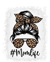 Women Mom Life Bleached Mom Life Leopard Messy Bun Toddler Fine Jersey T-Shirt