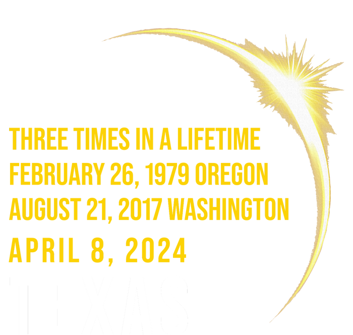 Solar Eclipse Three Times In A Lifetime 2024 Texas Kids Hoodie