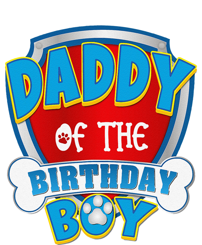 Funny Daddy Of The Birthday Boy Dog Paw Family Matching Gift Canvas