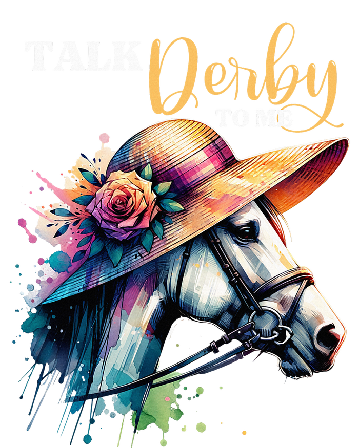 Talk Derby To Me Funny Racing Horse Ladies Essential Flowy Tank