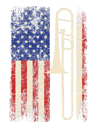 Trombone Usa American Flag Jazz Music Vintage Tie-Dye T-Shirt