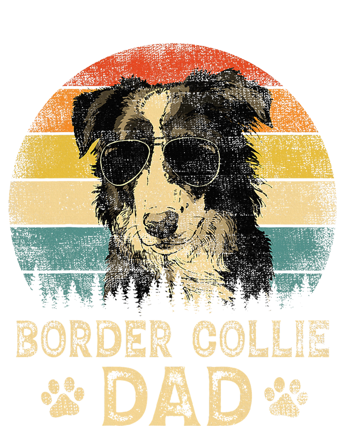 Vintage Border Collie Dad Dog Lovers FatherS Day T-Shirt