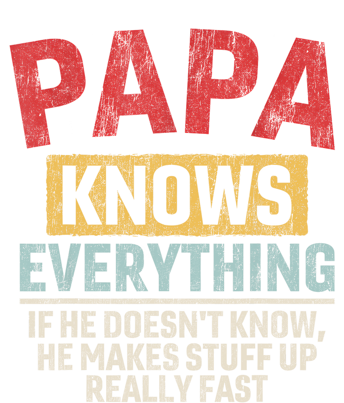 Papa Knows Everything Funny FatherS Day Papa Gift PosiCharge RacerMesh Polo