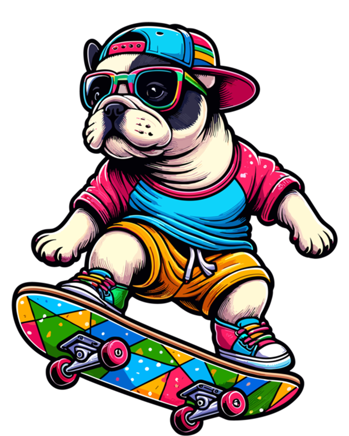 French Bulldog Skater Skateboarding Skateboard Skateboarder Cool Gift Ladies Long Sleeve Shirt