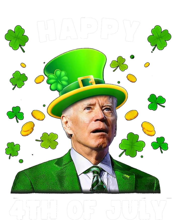 Happy 4th Of July St Patricks Day Funny Confused Joe Biden Great Gift Striped Beanie with Solid Band