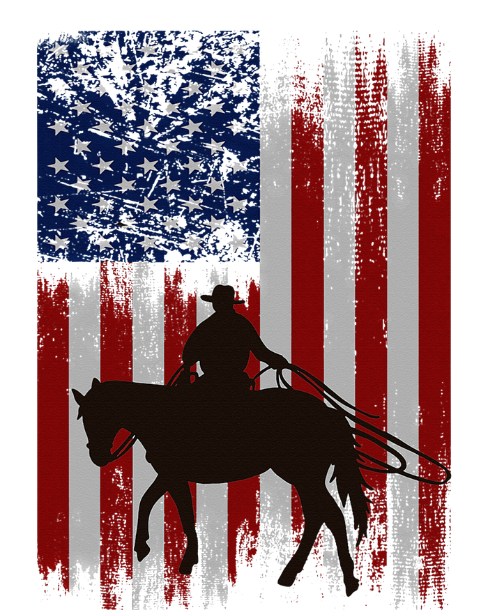 Usa American Flag Cowboy Rodeo Roping Horse Riding Kids Sweatshirt