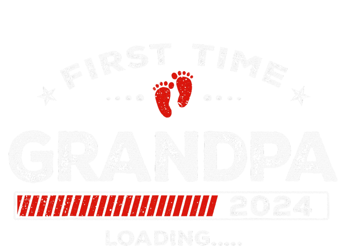 First Time Grandpa Est. 2024 Loading Soon To Be Dad Grandpa Cropped Pullover Crew