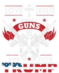 Love Jesus. Shoot Guns. And Vote Trump 2024 Flag T-Shirt