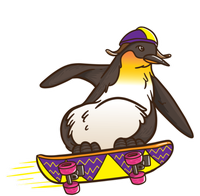 Funny Penguin Skateboard Skater Gift Skateboarding Gift Bumper Sticker