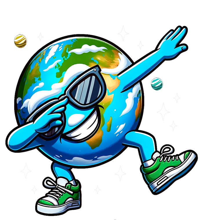 Funny Earth Dab Earth Day 2024 Dabbing Dance Valucap Bio-Washed Visor