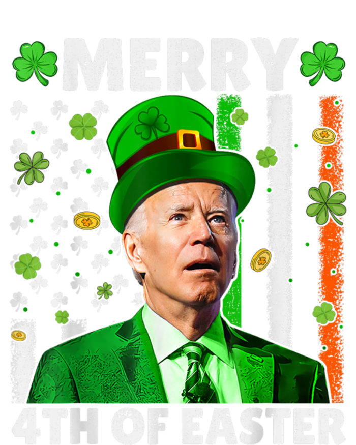 Merry 4th Of St Patricks Day Joe Biden Leprechaun Hat Clover Gift T-Shirt