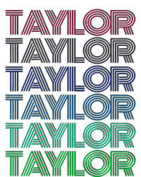 Girl Retro Taylor First Name Personalized Groovy 80S Pink T-Shirt