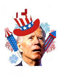 Joe Biden Confused Merry Christmas Fourth Of July Usa Flag Gift T-Shirt