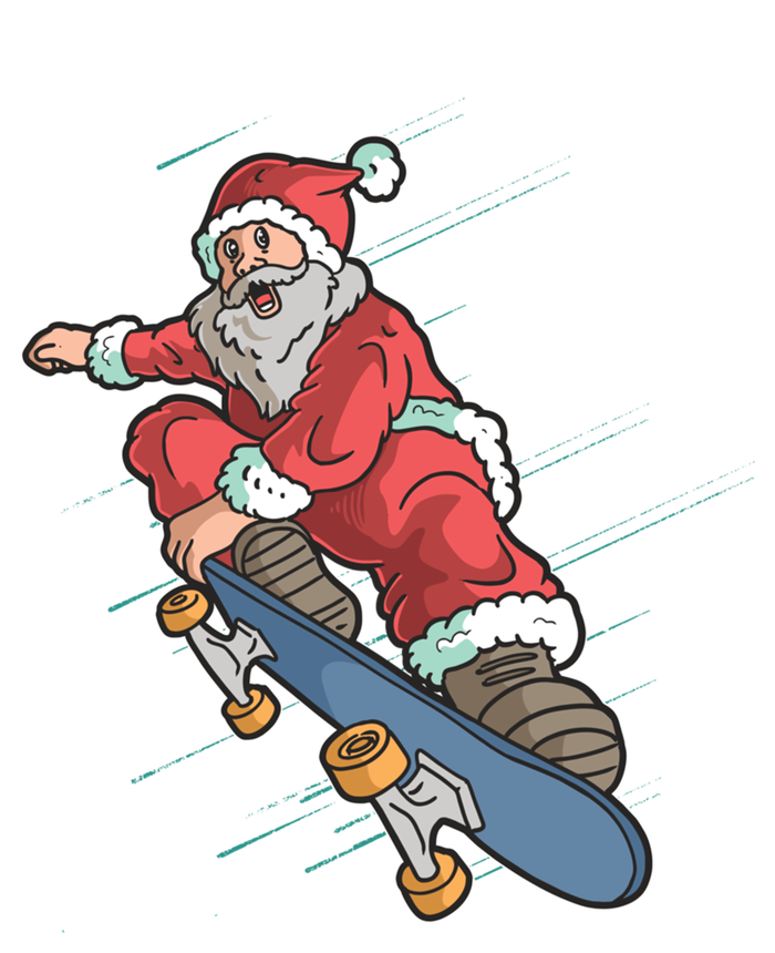 Santa Claus Skateboarding Christmas Xmas Skateboard Cool Gift T-Shirt