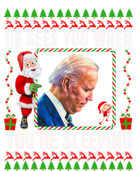 Sleepy Creepy Hidin From Joe Biden Funny Christmas Confused Gift Tall Hoodie