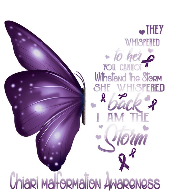 I Am The Storm Chiari Malformation Awareness Butterfly Women's Fleece Hoodie