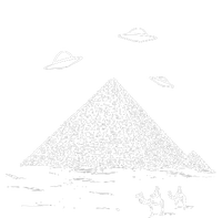 Ufo Pyramid Alien Cool T-Shirt