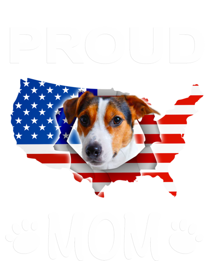 Parson Russel Terrier Russel Terrier Proud Patriot Mom Funny Gift Bumper Sticker