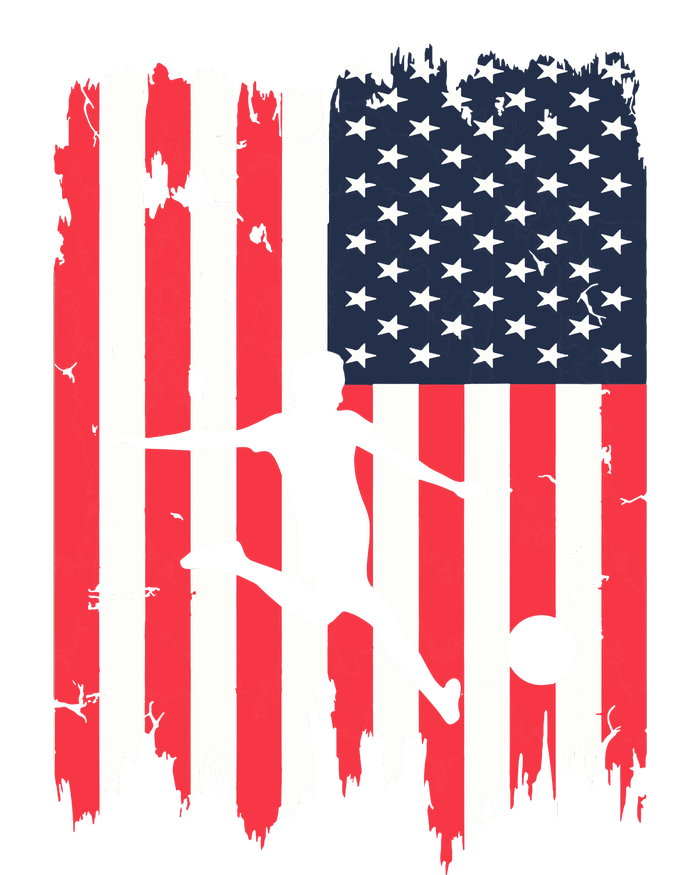 Soccer Usa American Flag 4th Of July Patriotic Sports T-Shirt