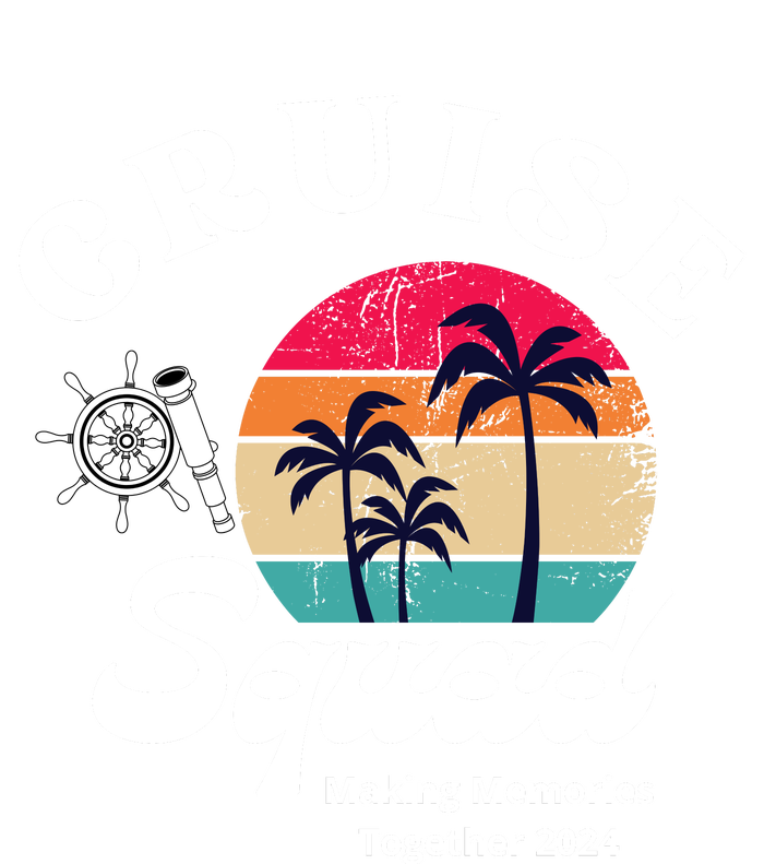 Cruise Squad Making Memories Together 2024 With Sun Tree Ship Anchors Valucap Bio-Washed Visor