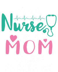 I Am A Mom And A Nurse Nothing Scares Me Hilarious Nurse Gift Women's Tri-Blend 3/4-Sleeve Raglan Shirt