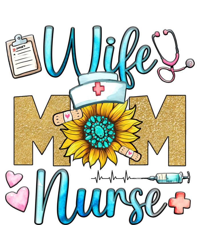 Wife Mom Nurse Graphic Mothers Day Mama New Mom Nurse Gift Tie Dye Hoodie