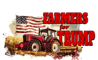 Farmers For Trump Farming American Flag Donald Trump Cool Gift T-Shirt