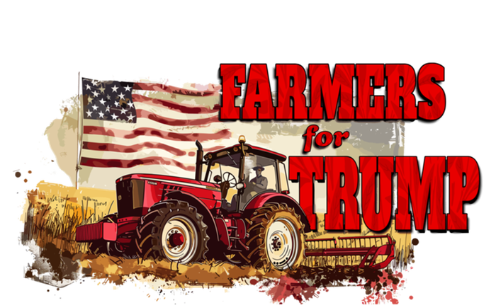 Farmers For Trump Farming American Flag Donald Trump Cool Gift T-Shirt