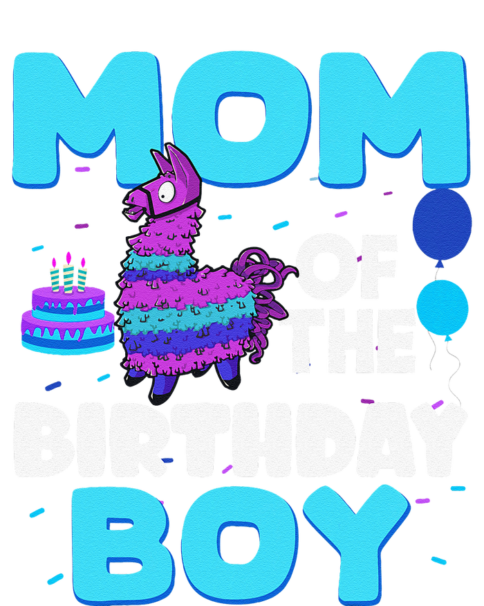 Mom Of The Birthday Boy Llama Mom And Dad Family Party Poster