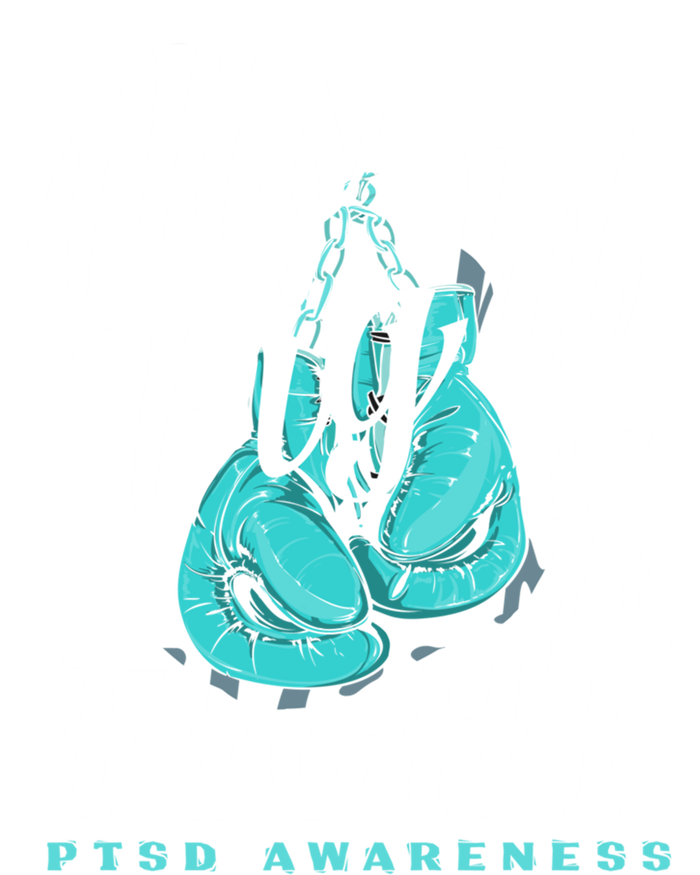 His Fight My Fight Ptsd Awareness Great Gift Women's Tri-Blend 3/4-Sleeve Raglan Shirt