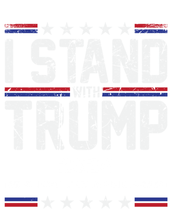 I Stand With Trump 2024 Reelect The MfEr Again Trump 2024 Cool Gift Striped Beanie with Solid Band