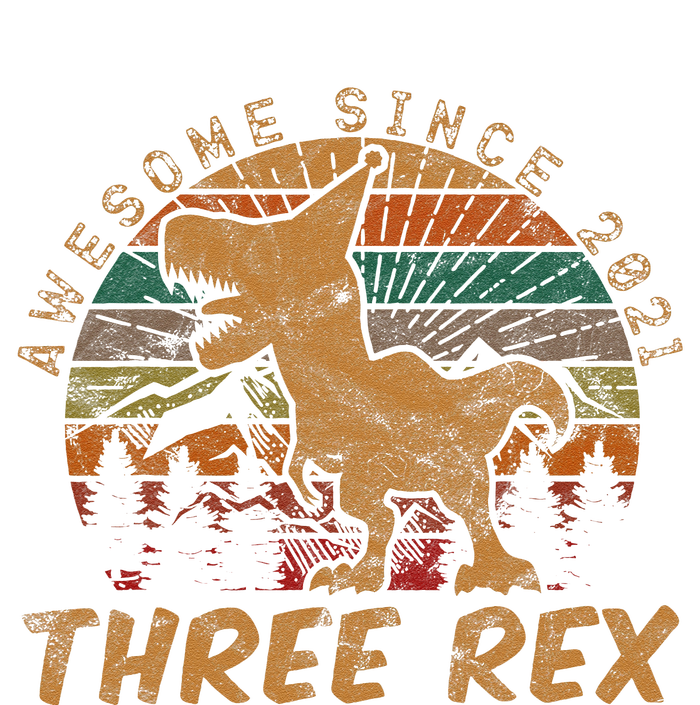 Three Rex 3rd Birthday Gift Third Dinosaur 3 Year Old T-Shirt