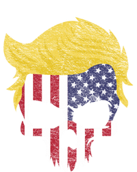 Iconic Trump Hair Skull Usa Flag Funny Republican Gift Great Gift Tie-Dye T-Shirt