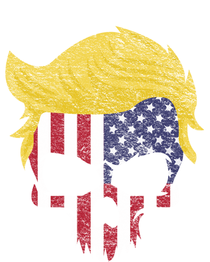 Iconic Trump Hair Skull Usa Flag Funny Republican Gift Great Gift Tie-Dye T-Shirt