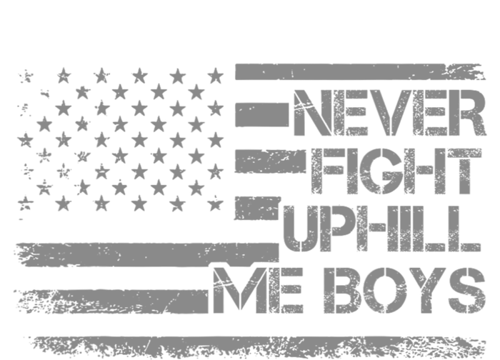 Never Fight Uphill Me Boy Funny Trump 2024 Performance Fleece Hoodie