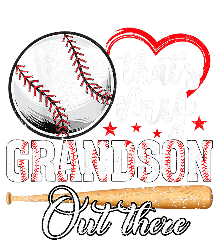 ThatS My Grandson Out There Baseball Grandma MotherS Day Women's Crop Top Tee