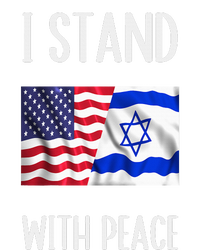 I Stand With Peace Patriotic Israel And Usa Flag 7-Panel Snapback Hat