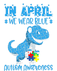 In April We Wear Blue Autism Awareness Month Dinosaur Trex Sustainable Bucket Hat