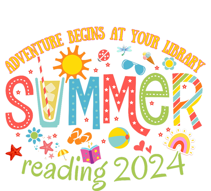 Adventure Begins At Your Library Summer Reading Program 2024 V-Neck T-Shirt