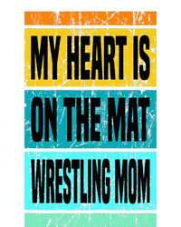 My Heart Is On The Mat Wrestling Mom Funny Wrestling Mother Grommeted Golf Towel